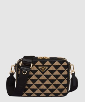 프라다 브리크 자수 패브릭백 2VH069