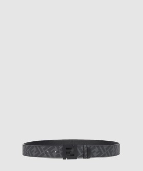 FF 블랙 가죽 리버서블 벨트 7C043