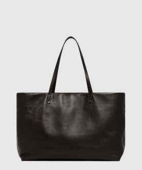 뉘앙스 블랙 레더 토트백 W1727L