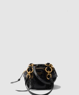 댕글 가죽 탑 핸들 미니백 1BB137