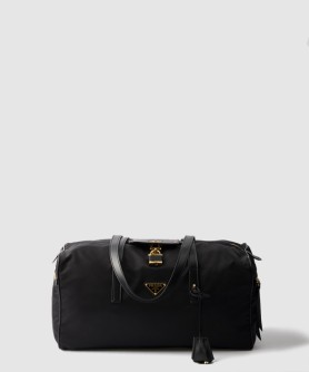 자물쇠가 있는 라지 리나일론 탑 핸들백 1BB135