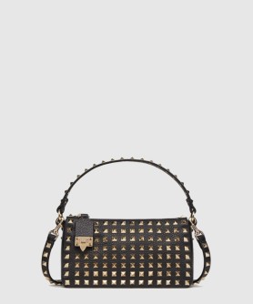 Rockstud 스몰 스터드 그레인드 카프스킨 크로스백