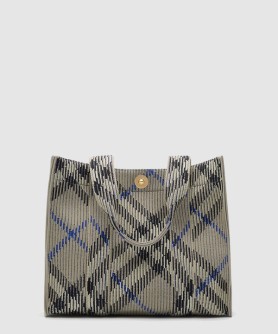 스몰 체크 니트 토트 81040341