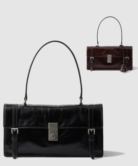 미디엄 가죽 핸드백 1BN026