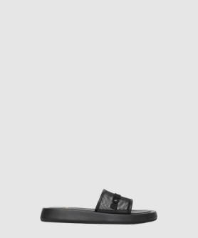 엠브로이드 로고 메쉬 앤 래더 슬라이드 80392501