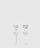 실버 메탈 크리스탈 이어링 5IO058