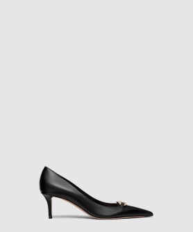 송아지 가죽 하이힐