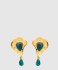 레진 및 메탈 소재 페탈 펜던트 이어링 830949