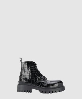 스네이크 텍스처 바이커 부츠 600911