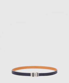 클래식 송아지 가죽의 둥근 소프트 벨트