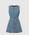 버튼 프론트 데님 드레스