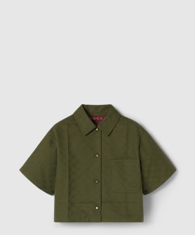 GG 코튼 개버딘 셔츠
