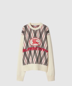 아가일 체크 울 블렌드 스웨터