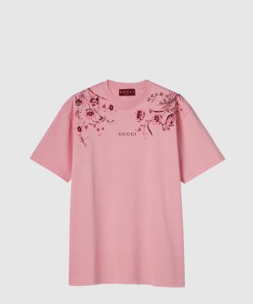 부드러운 코튼 저지 프린트 티셔츠