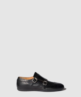 송아지 가죽 버클 브로그 5E510E