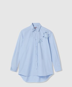 자수 코튼 포플린 셔츠
