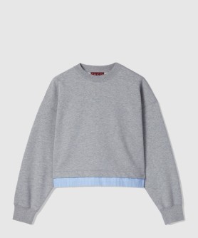 자수 코튼 스웨트셔츠