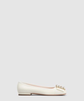 트레 비비에 스트라스 버클 발레리나 플랫 4493