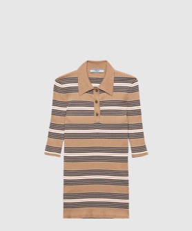 스트라이프 코튼 폴로 셔츠