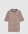 스트라이프 리슬 코튼 티셔츠