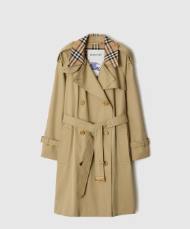 미드 렝스 체크 칼라 캐슬포드 트렌치코트