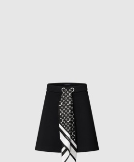 모노그램 스카프 미니 스커트