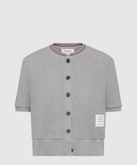 코튼 와플 숏 슬리브 카디건