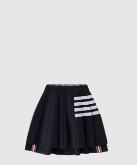 사선 플리츠 미니 스커트