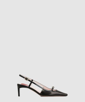 비브 카나드 가죽 슬링백 펌프스 7223