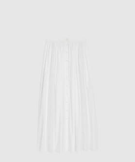 자수 미디 스커트