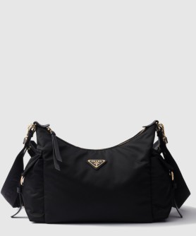 익스플로어 라지 리나일론 및 가죽 핸드백 1BC264