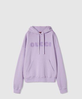 로고 코튼 후드 스웨트셔츠