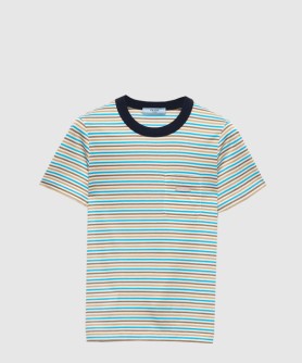 스트라이프 라일 코튼 티셔츠