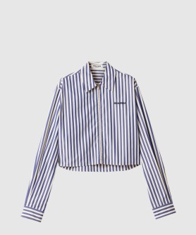 스트라이프 포플린 셔츠